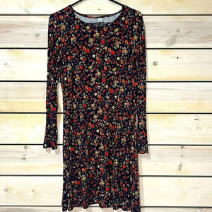 Old Navy Long Sleeve Swing Dress Flower Print